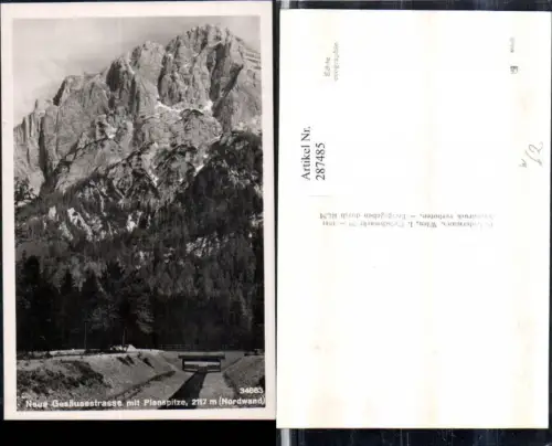 287485,Gesäusestraße m. Planspitze Bergkulisse Brücke b. Johnsbach