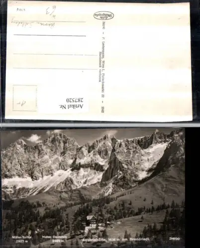 287520,Austriahütte Berghütte am Brandriedl m. Dachstein Bergkulisse b. Ramsau Schladming
