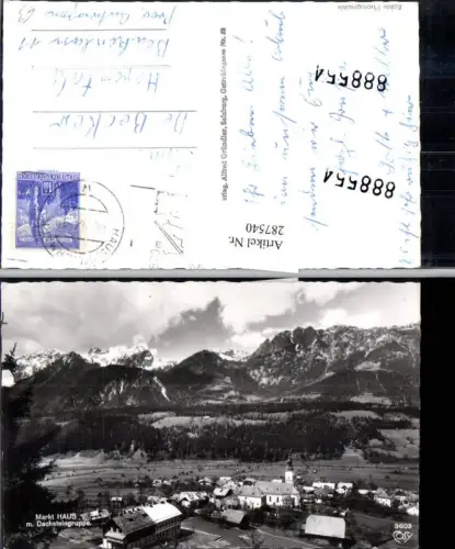 287540,Markt Haus Totale m. Dachsteingruppe Bergkulisse pub Cosy 3603
