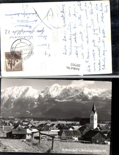 287552,Mitterndorf Totale m. Grimming Bergkulisse