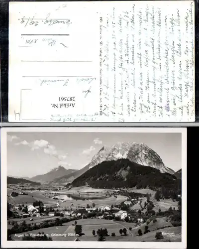 287561,Aigen im Ennstal Totale m. Grimming Bergkulisse