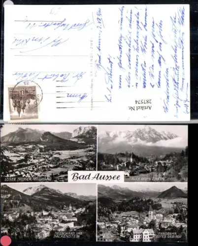 287574,Bad Aussee Totale Trisslwand Zinken Totes Gebirge Bergkulisse Mehrbildkarte