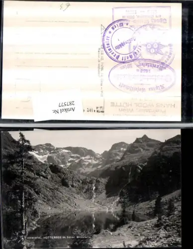 287577,Seewigtal Hüttensee See m. Hoher Wildstelle Bergkulisse b. Rohrmoos-Untertal