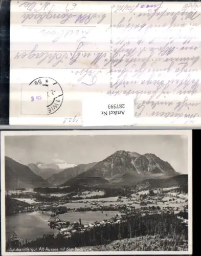 287593,Alt-Aussee Totale m. d. Dachstein Bergkulisse