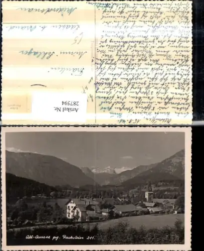 287594,Alt-Aussee Totale geg. Dachstein Bergkulisse