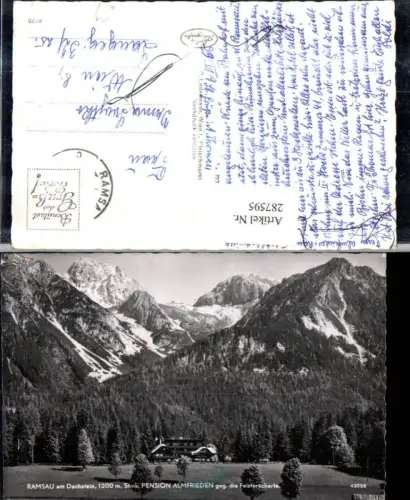 287595,Ramsau am Dachstein Pension Almfrieden geg. Feisterscharte Bergkulisse