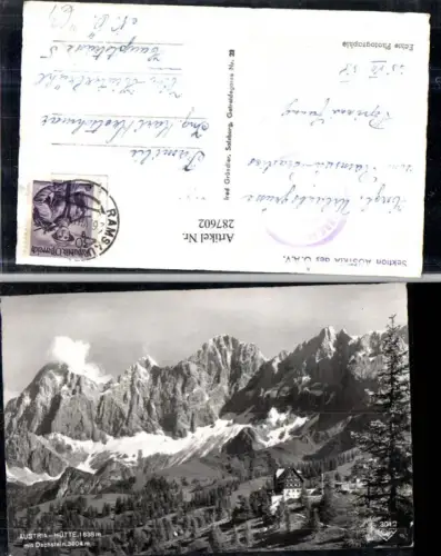 287602,Austria-Hütte Berghütte m. Dachstein Bergkulisse b. Ramsau