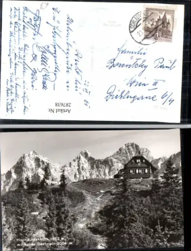 287638,Hochwurzenhütte Berghütte m. Hohen Dachstein Bergkulisse b. Ramsau