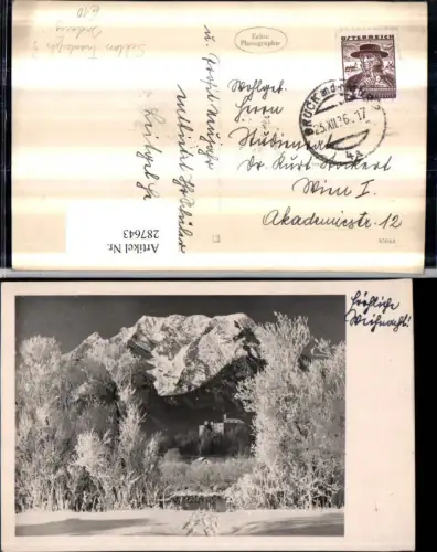 287643,Schloss Trautenfels b. Irdning Bergkulisse Winterbild