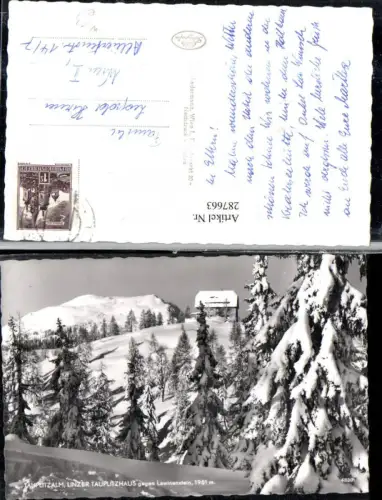 287663,Tauplitzalm b. Tauplitz Linzer Tauplitzhaus geg. Lawinenstein Winterbild