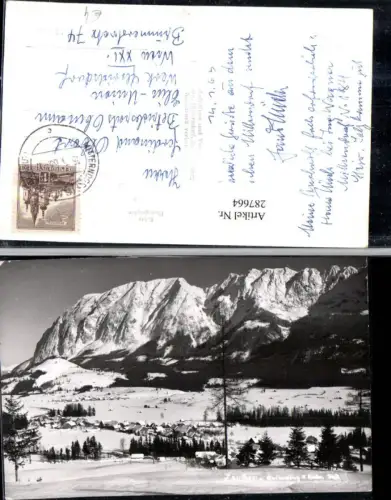 287664,Zauchen Totale m. Grimming Bergkulisse Winterbild