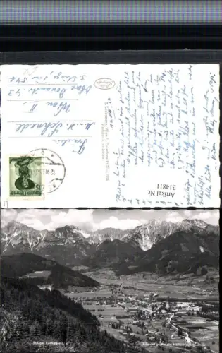 314811,Admont Totale geg. Hallermauern m. Schloss Röthelstein Bergkulisse