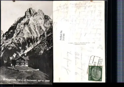 315745,Mödlingerhütte Berghütte b. Johnsbach m. Reichenstein Bergkulisse