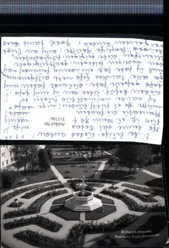 315746,Admont Stiftspark Rosarium Neptunbrunnen