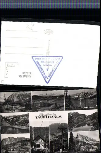 315750,Tauplitzalm b. Tauplitz Sessellift Berghütte See Bergkulisse Mehrbildkarte