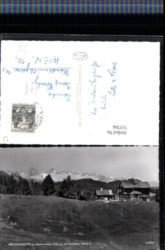 315764,Brünnerhütte Berghütte b. Gröbming am Stoderzinken m. Dachstein Bergkulisse
