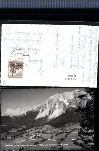 315765,Ramsau Totale m. Dachstein u. Scheichenspitze Bergkulisse