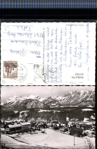 315767,Markt Haus Totale m. Dachsteingruppe Bergkulisse Winterbild