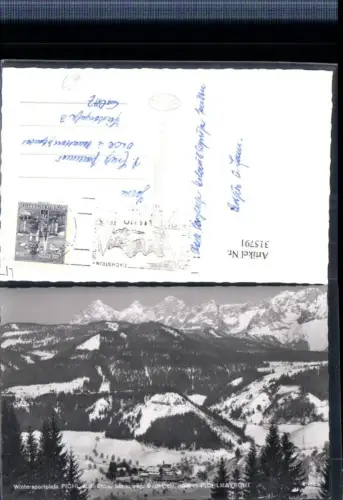 315791,Pichl an d. Enns Pichlmayrgut Totale geg. Dachstein Bergkulisse Winterbild