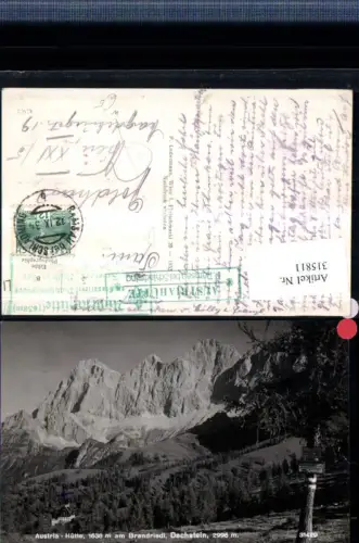 315811,Austriahütte Berghütte am Brandriedl b. Ramsau m. Dachstein Bergkulisse