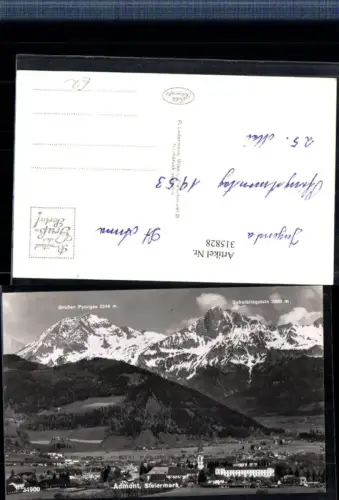 315828,Admont Totale m. Scheiblingstein u. Großen Pyhrgas Bergkulisse