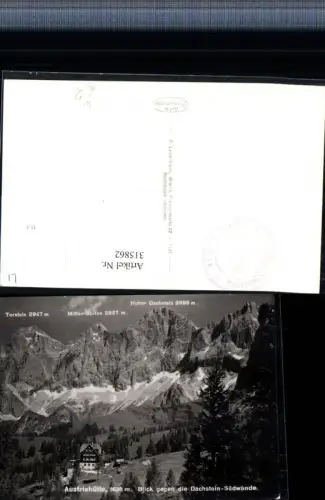 315862,Austriahütte Berghütte b. Ramsau m. Dachstein-Südwände Bergkulisse