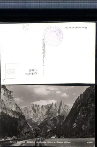 315863,Station Gesäuse Eingang b. Weng m. Hochtor u. Ödstein Bergkulisse