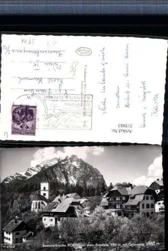 315883,Pürgg im Ennstal Totale Kirche m. Grimming Bergkulisse