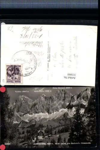 315895,Austriahütte Berghütte b. Ramsau m. Dachstein-Südwände Bergkulisse