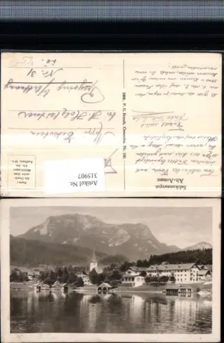 315907,Altaussee Teilansicht Kirche Bergkulisse pub F. E. Brandt 086