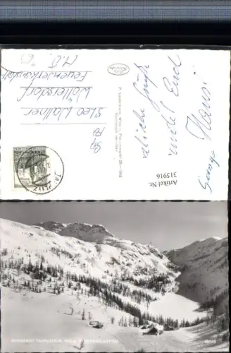 315916,Tauplitzalm b. Tauplitz m. Steirerseehütten Bergkulisse Winterbild