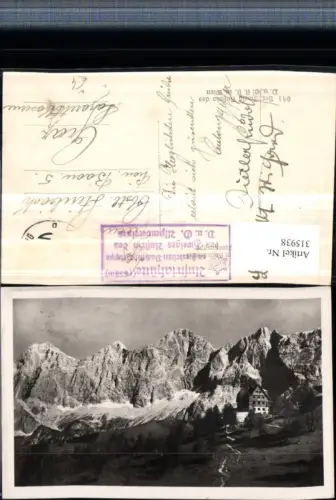 315938,Austriahütte Berghütte am Brandriedel b. Ramsau geg. Dachstein Bergkulisse