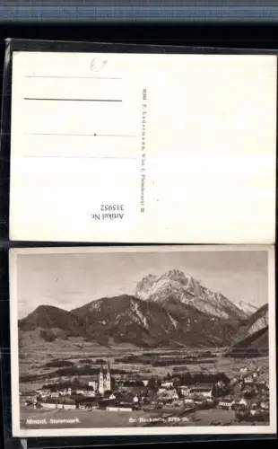 315952,Admont Totale m. Großen Buchstein Bergkulisse