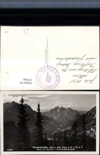 315966,Ennstalerhütte Blick auf Hochtor u. Reichensteingruppe b. Weng Bergkulisse
