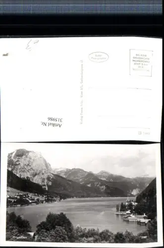 315986,Grundlsee Teilansicht Bergkulisse