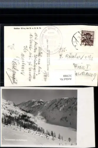 315988,Steirersee b. Tauplitz Zugefrorener See m. Roßkogel Bergkulisse Winterbild