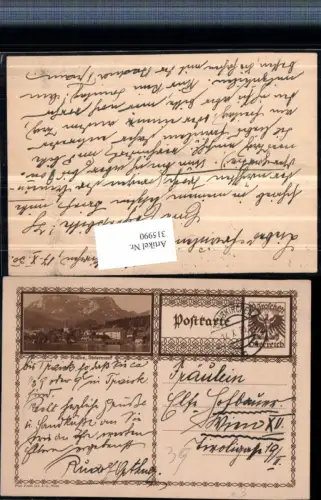 315990,Ganzsache Altaussee Teilansicht Bergkulisse