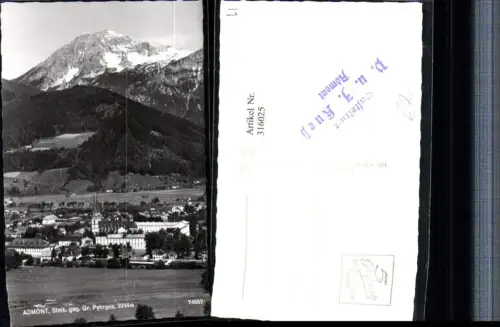 316025,Admont Totale geg. Großen Pyhrgas Bergkulisse