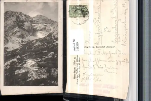 328319,Hess-Hütte Berghütte b. Johnsbach geg. Hochtor Bergkulisse