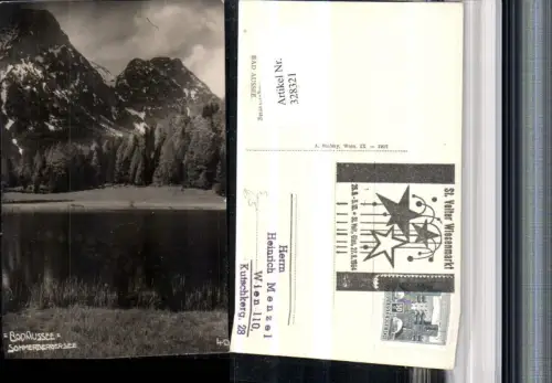 328321,Bad Aussee Sommerbergersee See Bergkulisse St. Veiter Wiesenmarkt 1964 Stempel