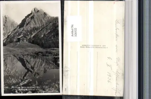 328322,Gesäuse Mödlingerhütte Berghütte b. Johnsbach m. Reichenstein Bergkulisse