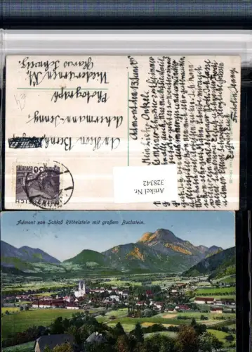 328342,Admont Totale vom Schloss Röthelstein m. Großem Buchstein Bergkulisse