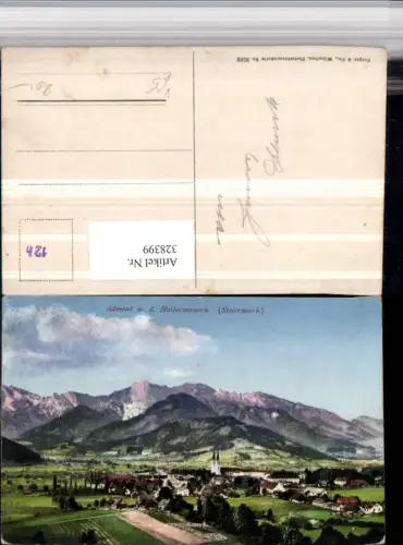 328399,Admont Totale m. d. Hallermauern Bergkulisse pub Purger e Co 8582