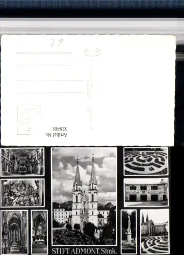 328401,Admont Stift Kirche Innenansicht Bibliothek Garten Mehrbildkarte