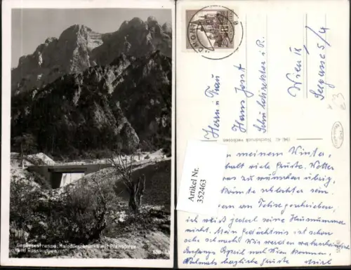 352463,Gesäuse Haindlkarbrücke Brücke m. Planspitze u. Rosskuppen b. Johnsbach Bergkulisse