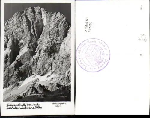 352470,Südwandhütte Berghütte b. Ramsau m. Dachsteinsüdwand Bergkulisse