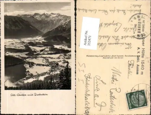 352471,Alt-Aussee Totale m. Dachstein Bergkulisse Winterbild