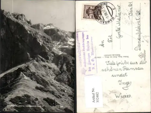 352482,Dachstein Südwandhütte Berghütte b. Ramsau Bergkulisse