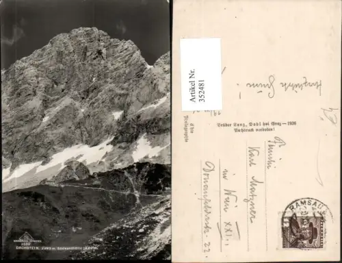 352481,Dachstein Südwandhütte Berghütte b. Ramsau Bergkulisse