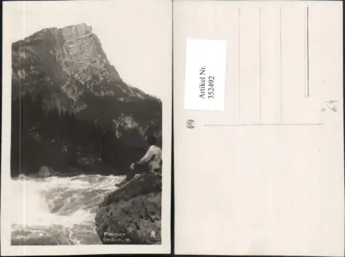 352492,Gesäuse Planspitze b. Johnsbach Bergkulisse Brücke